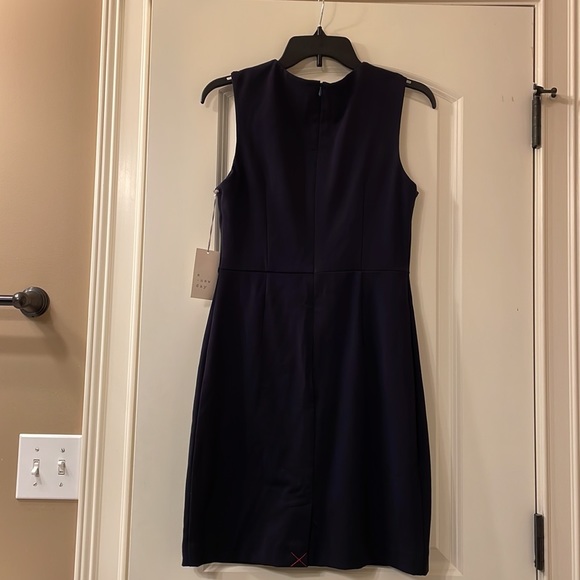 Sleeveless navy blue dress - Picture 4 of 5